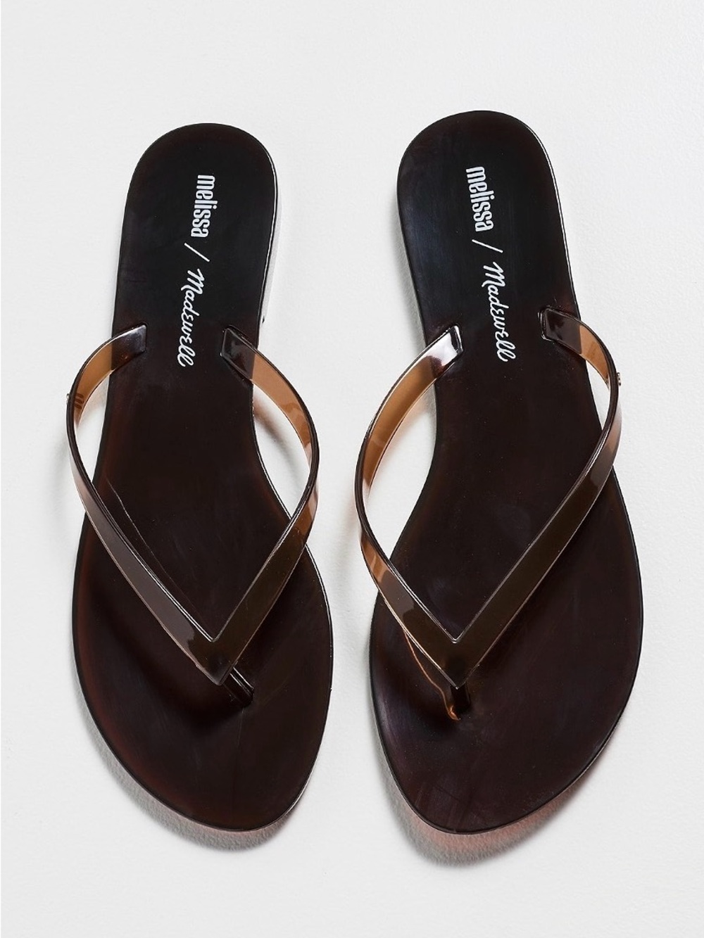 Melissa x Madewell Brown Jelly Thong Sandals